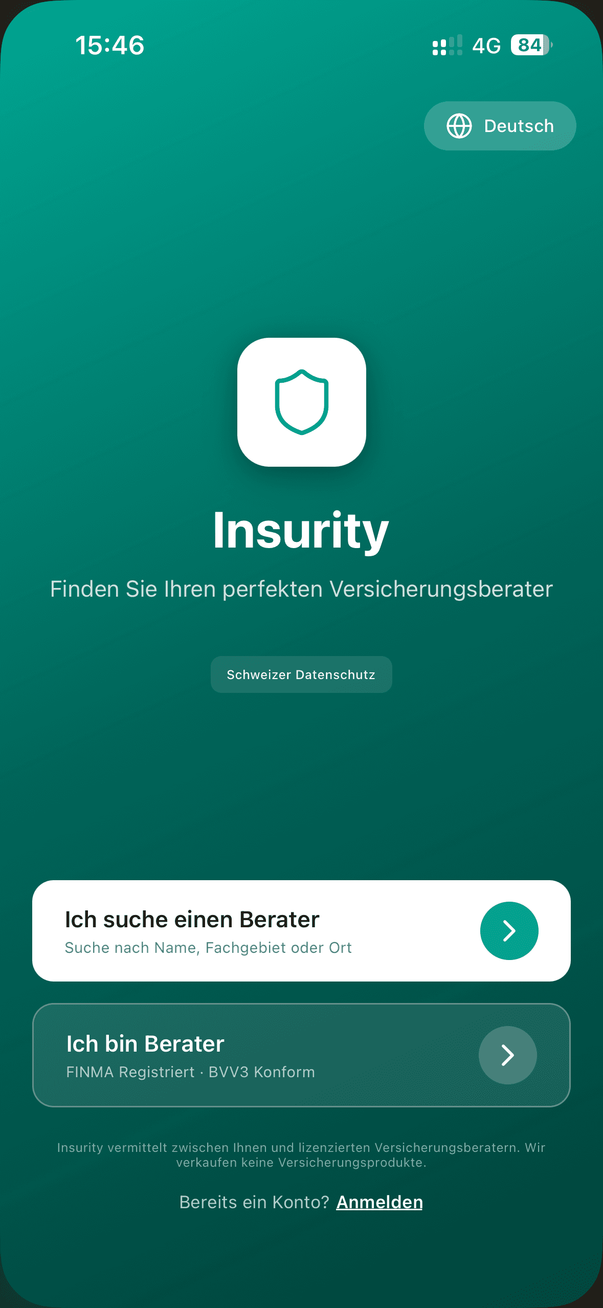 Insurity App – die Versicherungsplattform der Schweiz
